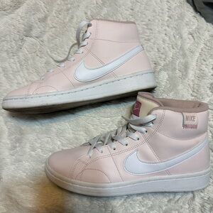 Nike Light Pink and White High-Tops